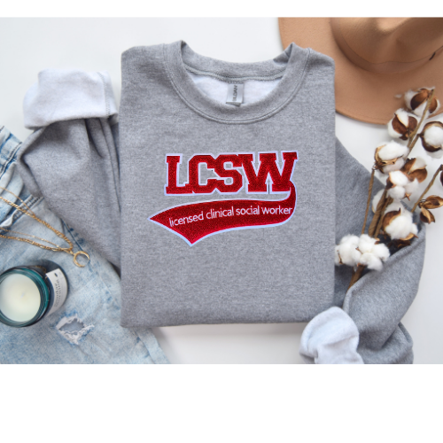 Unisex LCSW Crewneck T-Shirt | LCSW Hoodie | Credentialed Apparel