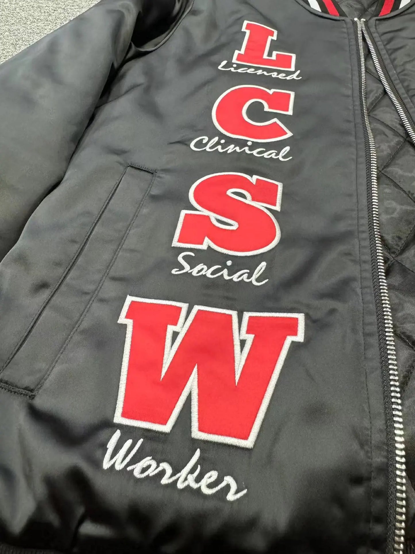 LCSW bomber jacket